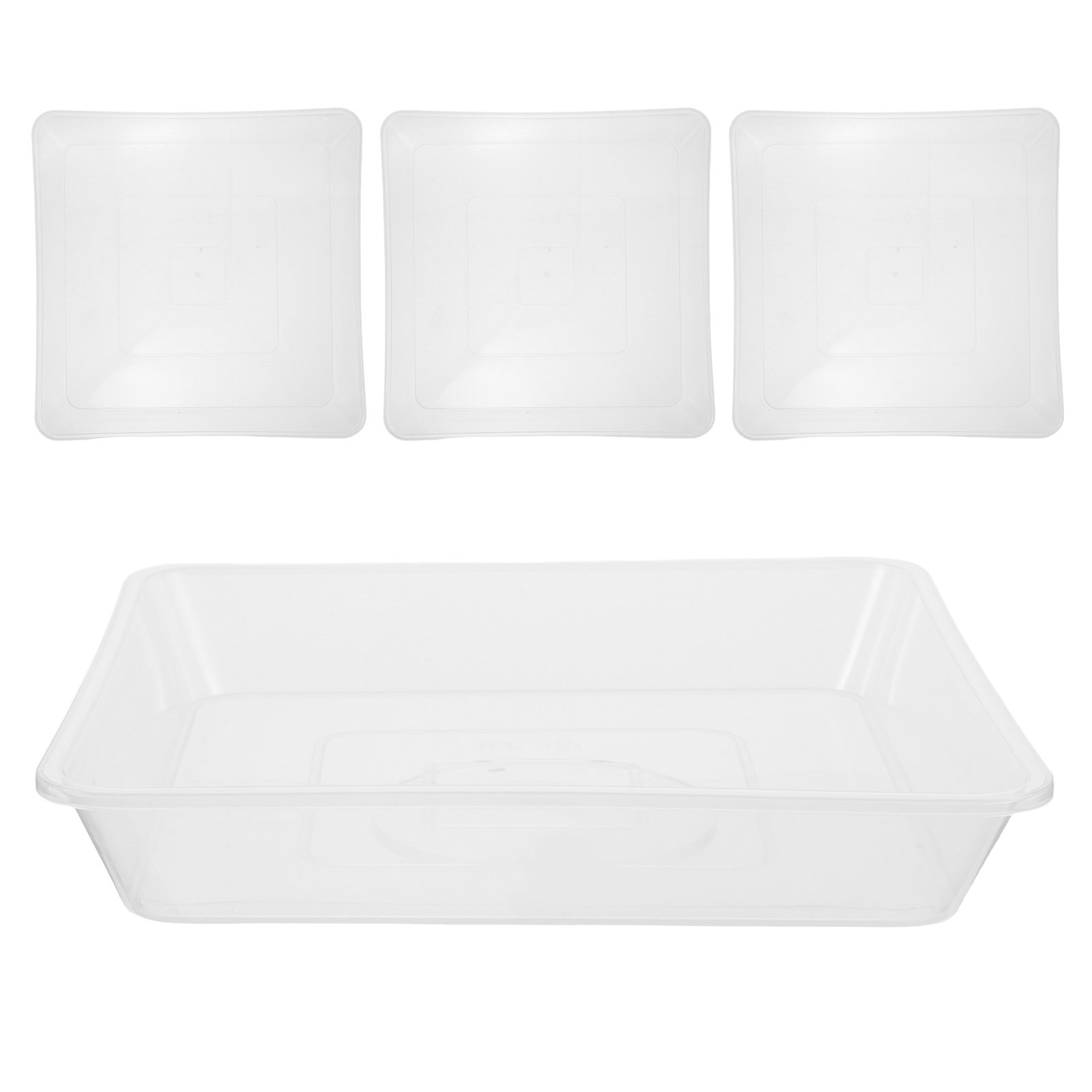 4 pièces, soucoupe carrée tran - Drip Tray Saucer avis et prix